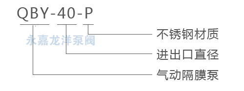 QBY不銹鋼氣動隔膜泵型號意義